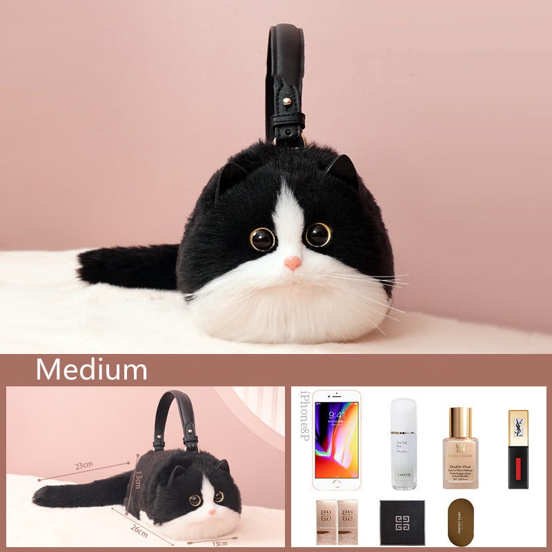 Women's Cute Handmade Cat Doll Bag